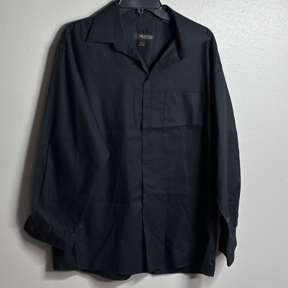 Unlisted Black Men button shirt long‎ sleeve size Large - Picture 1 of 6
